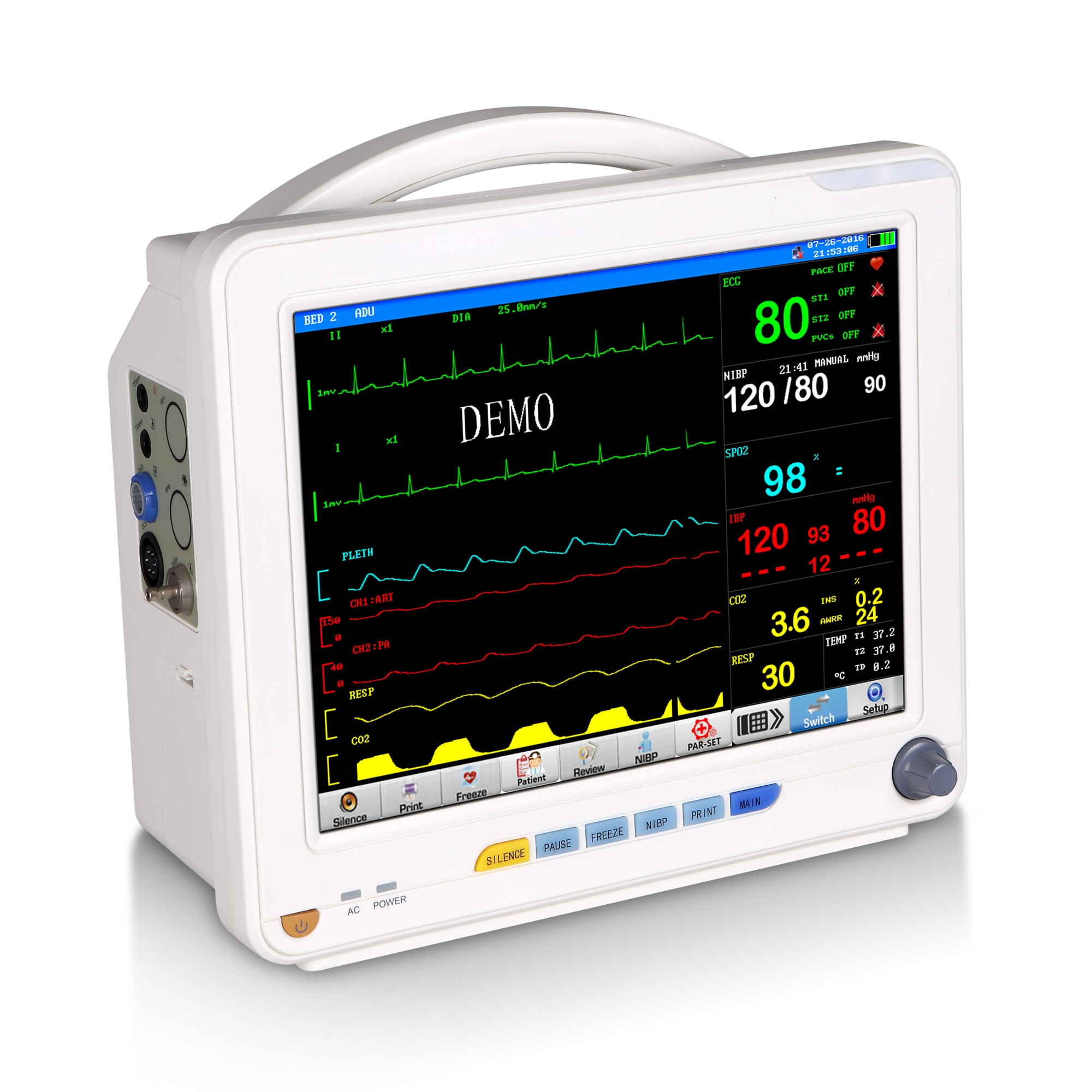 CMP-100D 12.1" Multiple Parameters Patient Monitor 
